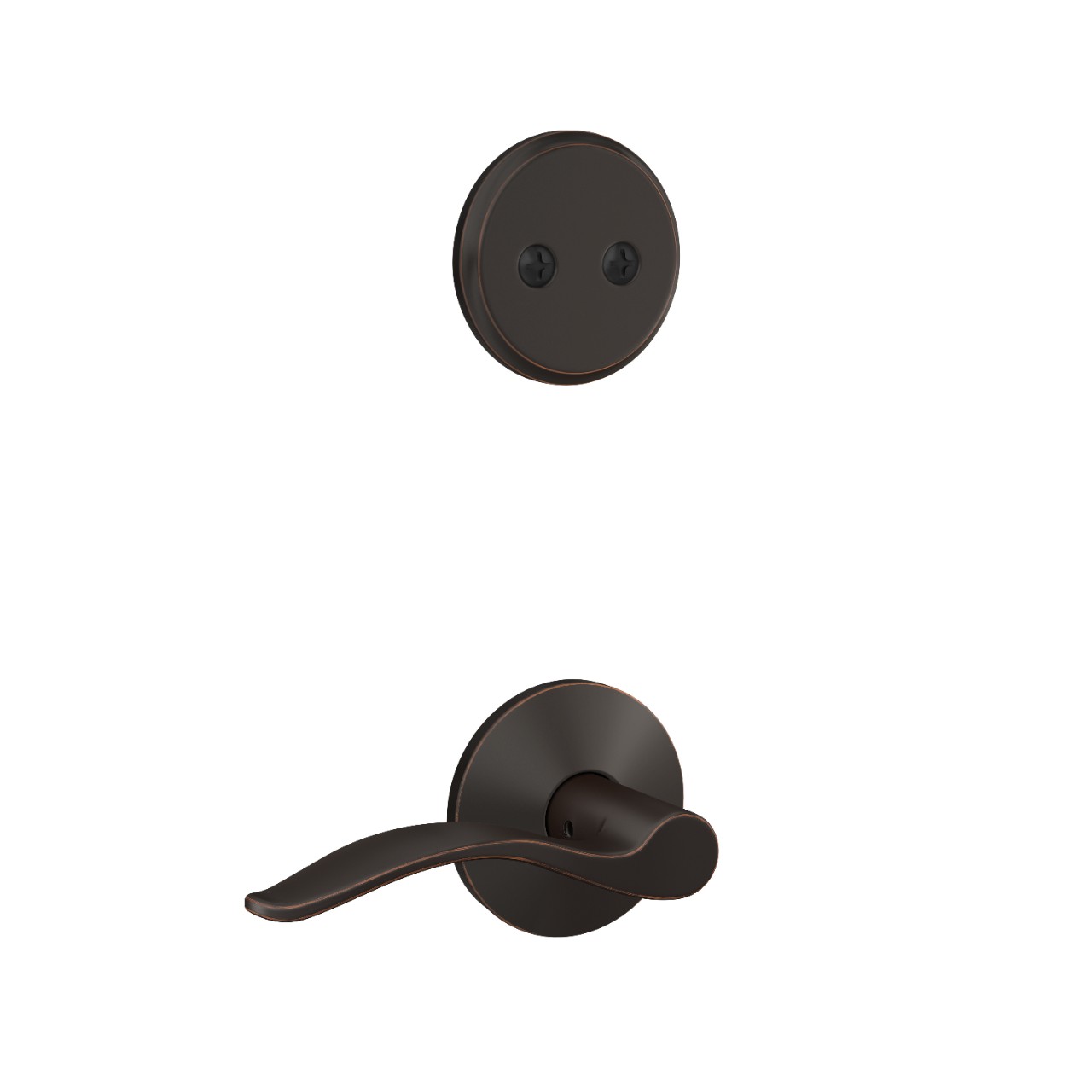 Custom Kinsler Inactive Handleset Interior with Pennant Lever