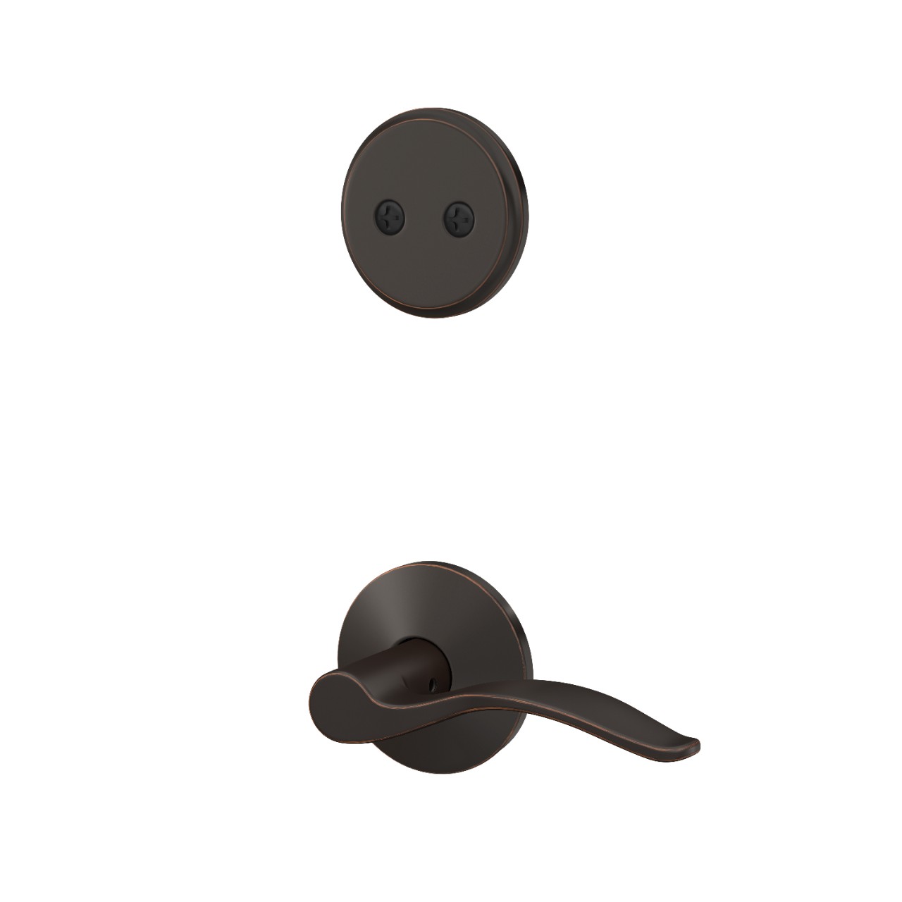 Custom Kinsler Inactive Handleset Interior with Pennant Lever