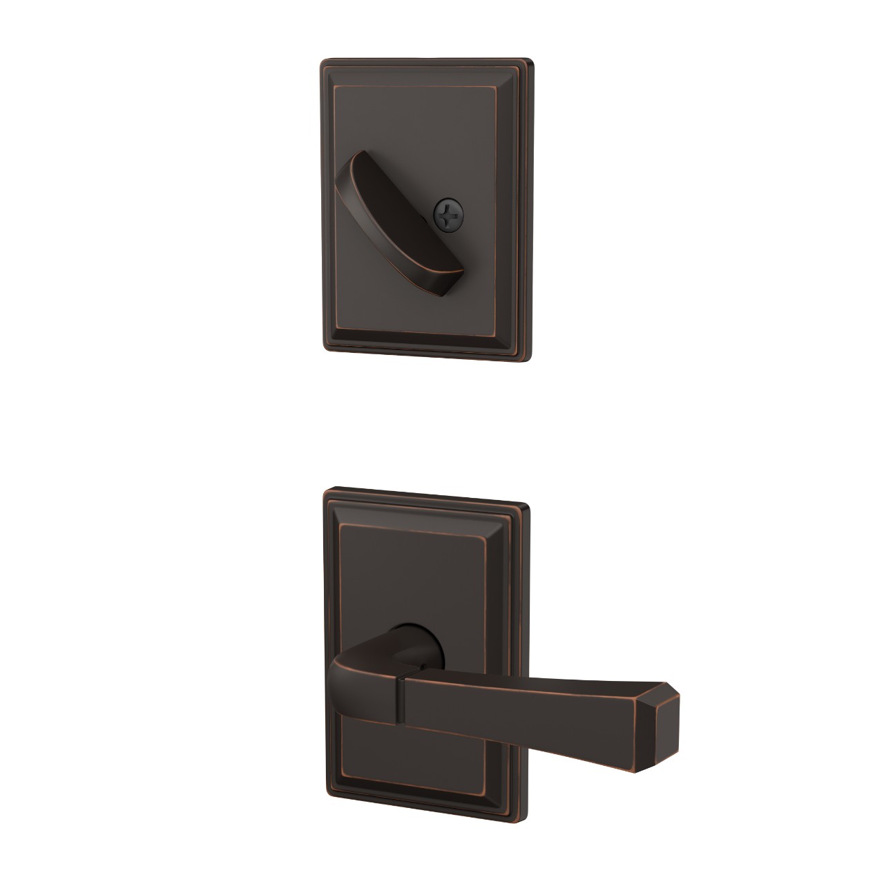 Custom Grandville Inactive Handleset Interior with Rivington Lever
