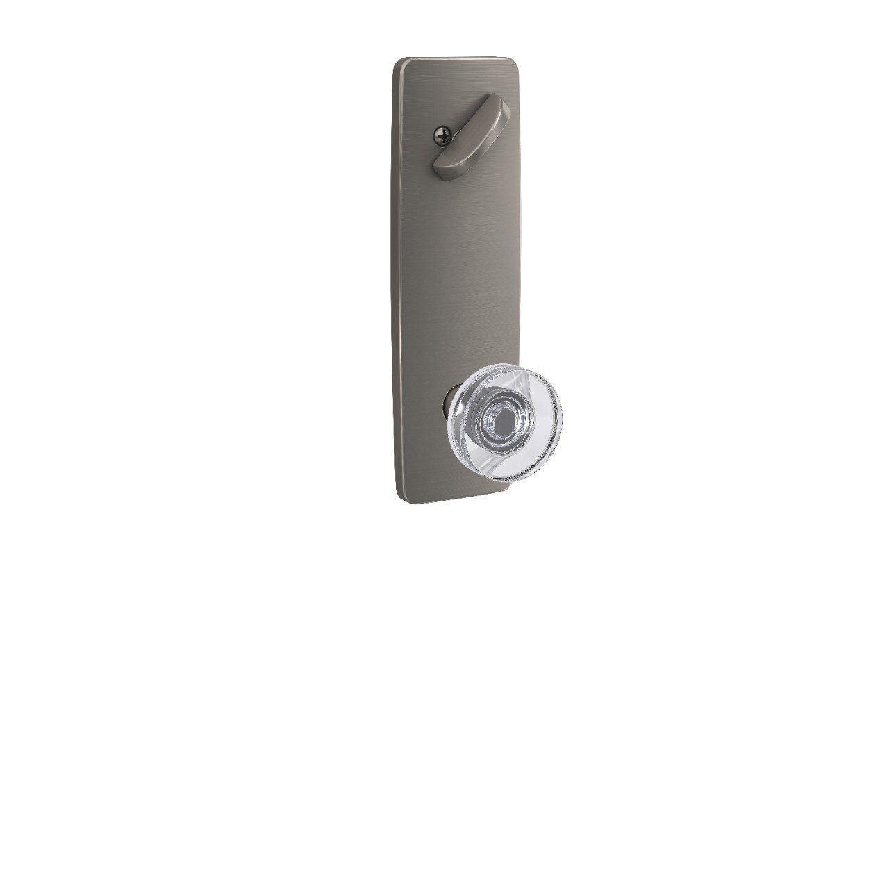 Greene 3/4 Trim Single Cylinder Handleset Interior with Dawes Glass Knob