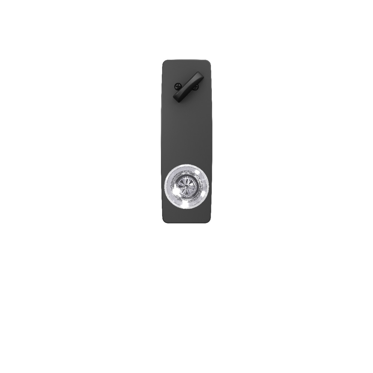 Greene 3/4 Trim Single Cylinder Handleset Interior with Hobson Glass Knob