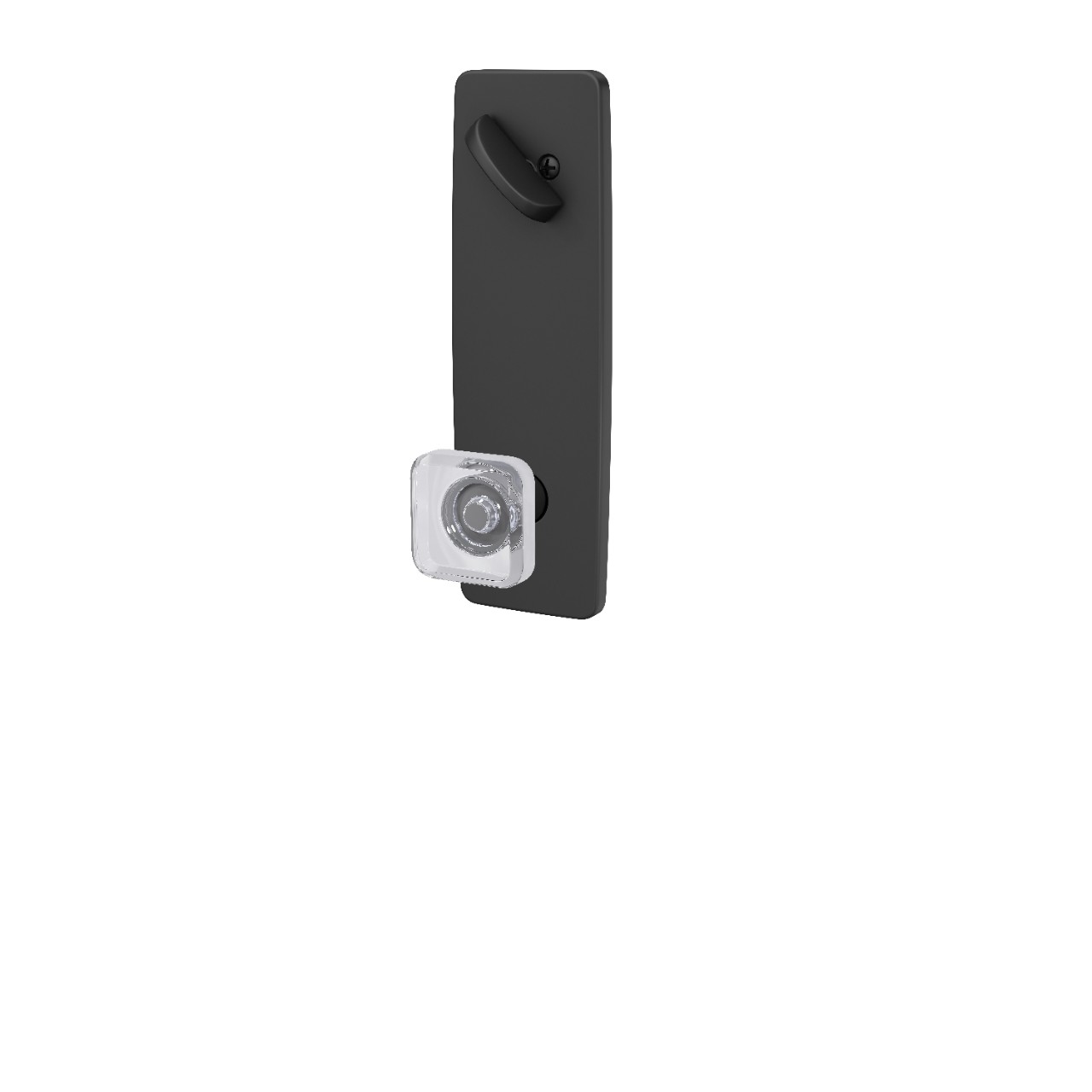 Greene 3/4 Trim Single Cylinder Handleset Interior with Kyle Glass Knob