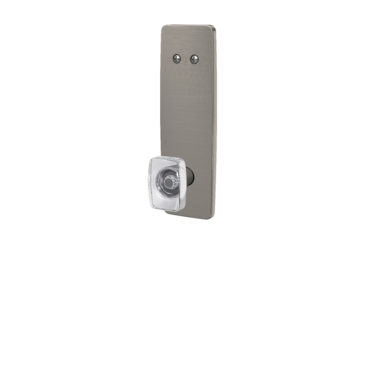 Greene 3/4 Trim Inactive Handleset Interior with Caine Glass Knob