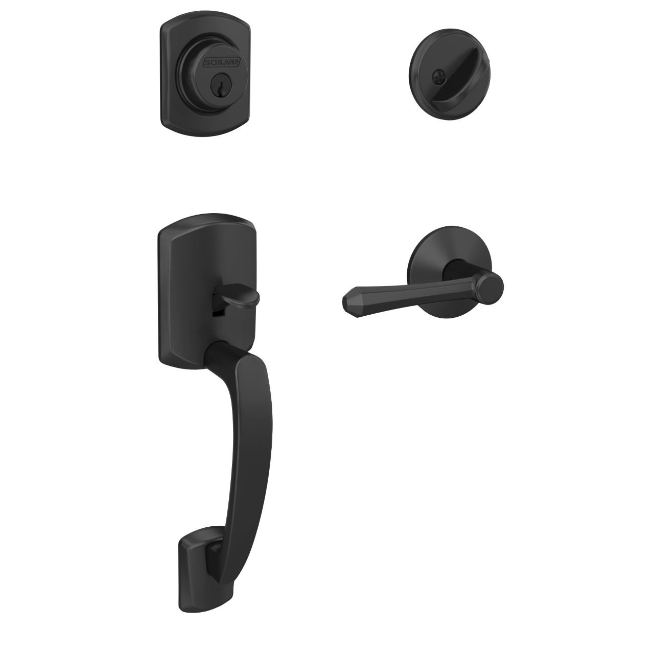 Custom Single Cylinder Handleset and Dempsey Lever with Kinsler Trim