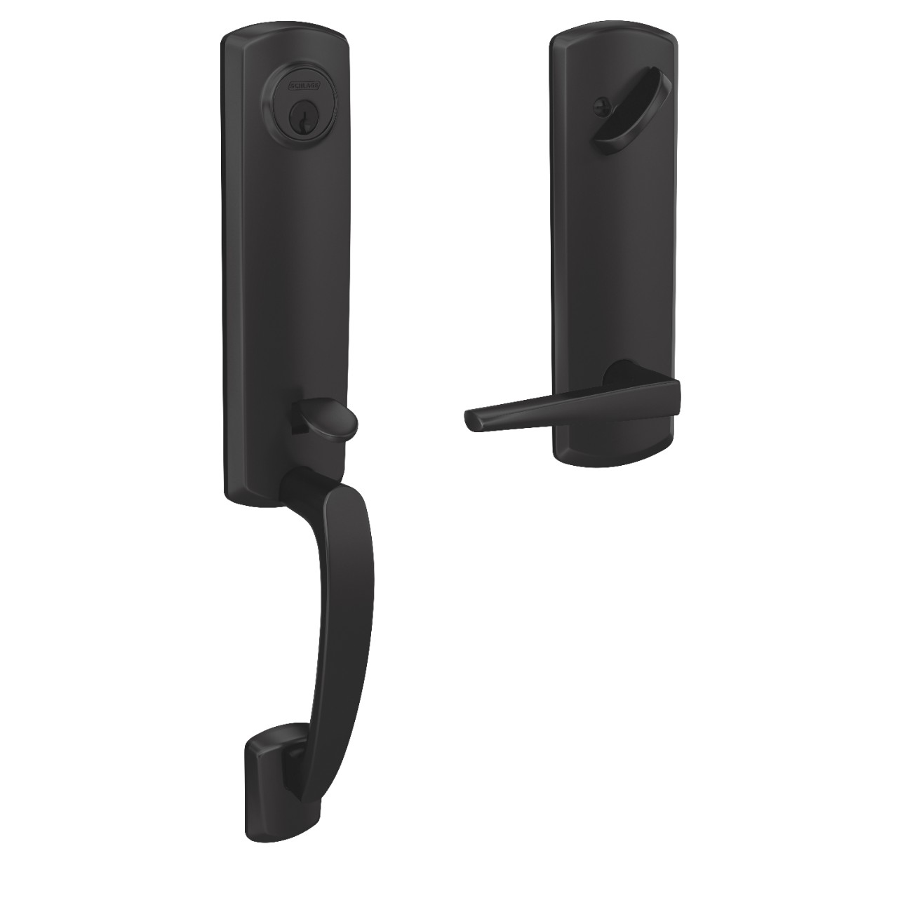 Custom 3/4 Trim Single Cylinder Handleset and Eller Lever with Greenwich Trim