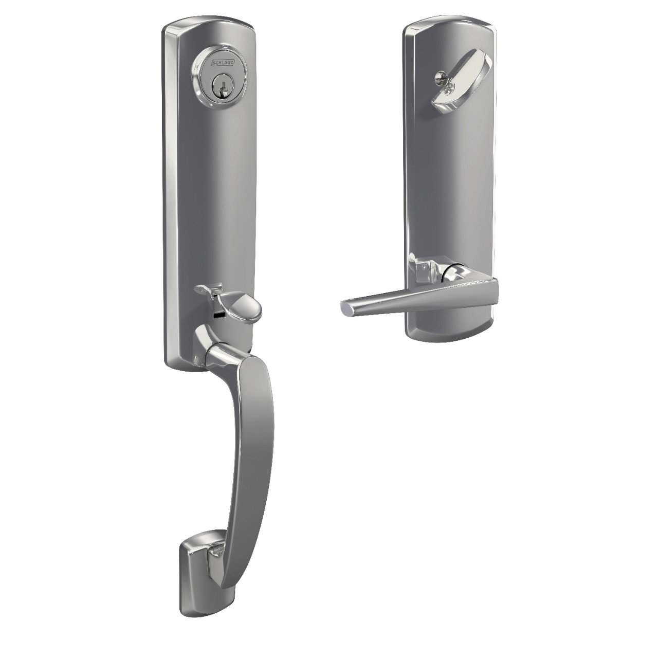 Custom 3/4 Trim Single Cylinder Handleset and Eller Lever with Greenwich Trim