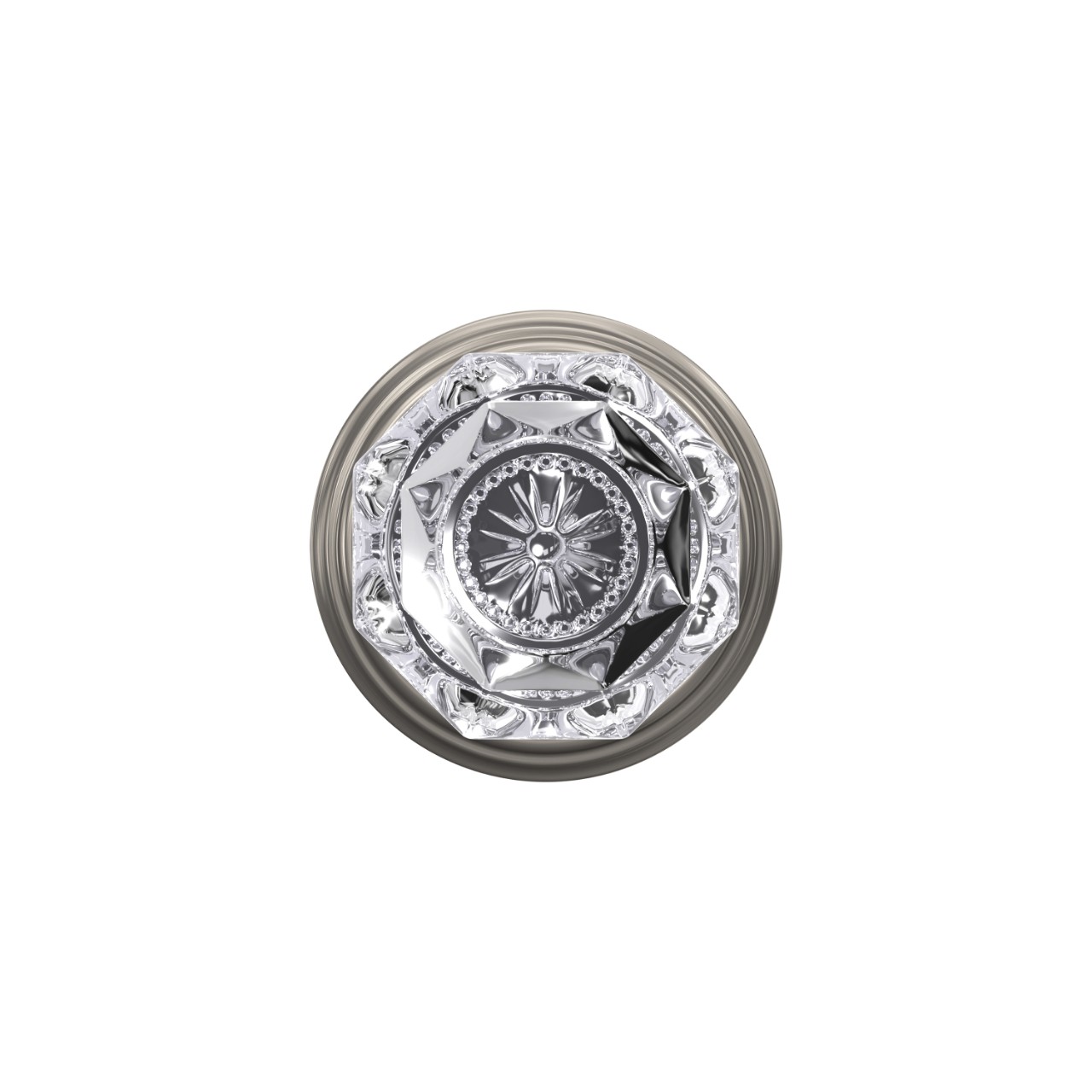 Custom Alexandria Glass Knob Hall-Closet and Bed-Bath Lock