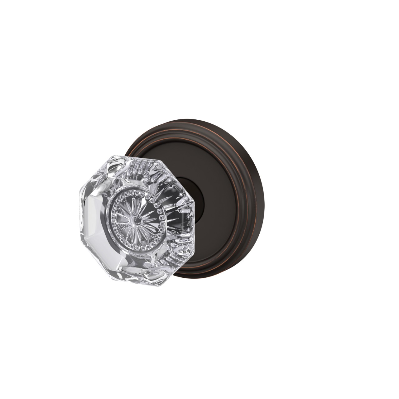 Custom Alexandria Glass Knob Hall-Closet and Bed-Bath Lock