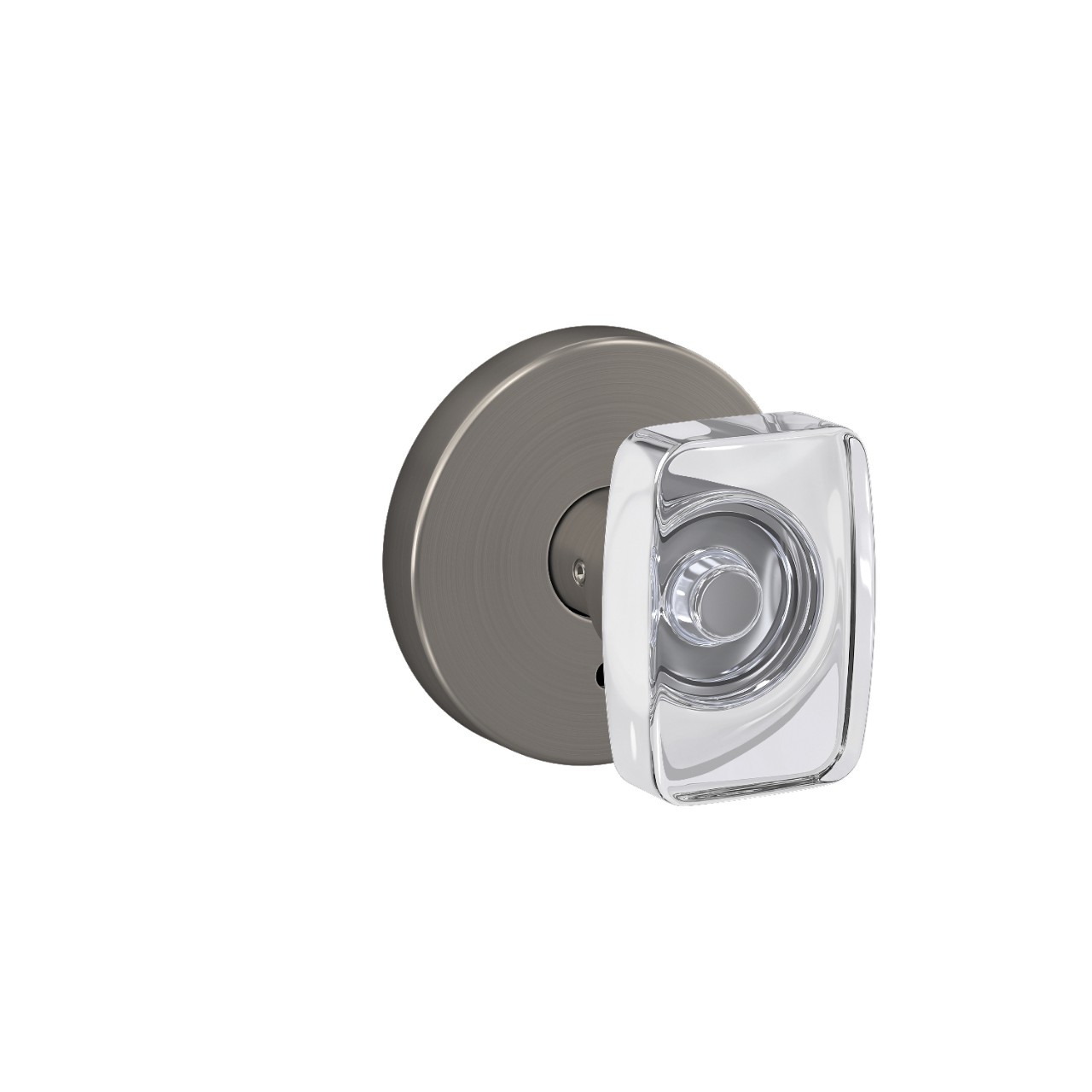 Custom Caine Non-Turning Glass Knob with Howe Trim