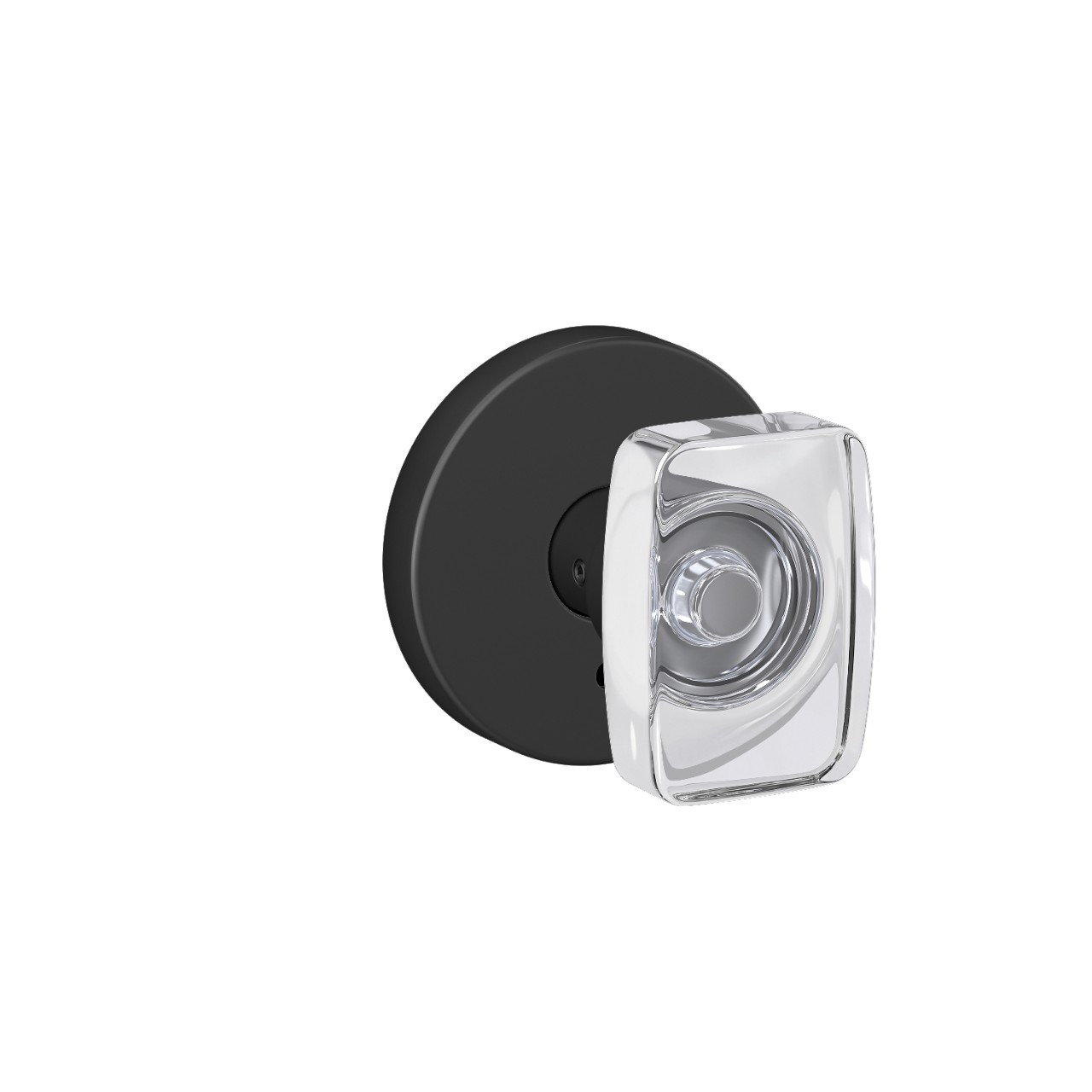 Custom Caine Non-Turning Glass Knob with Howe Trim