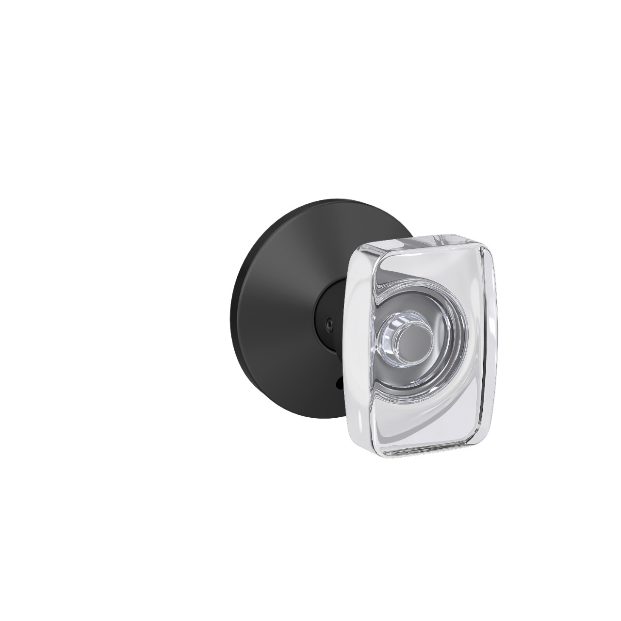 Custom Caine Non-Turning Glass Knob with Kinsler Trim