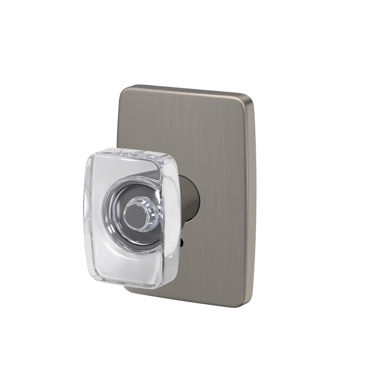 Custom Caine Hall-Closet and Bed-Bath Lock Glass Knob with Greene Trim