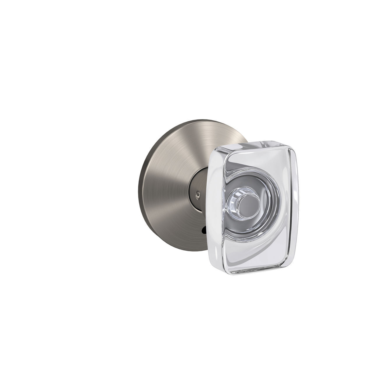 Custom Caine Hall-Closet and Bed-Bath Lock Glass Knob with Kinsler Trim