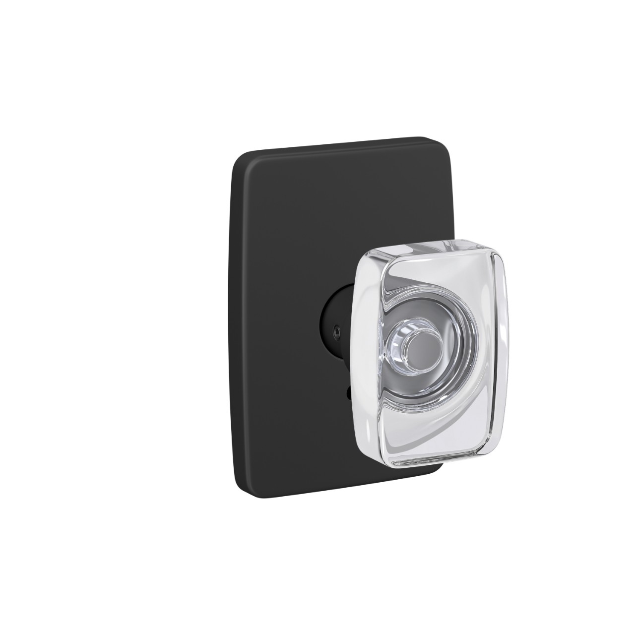 Custom Caine Hall-Closet and Bed-Bath Lock Glass Knob with Greene Trim