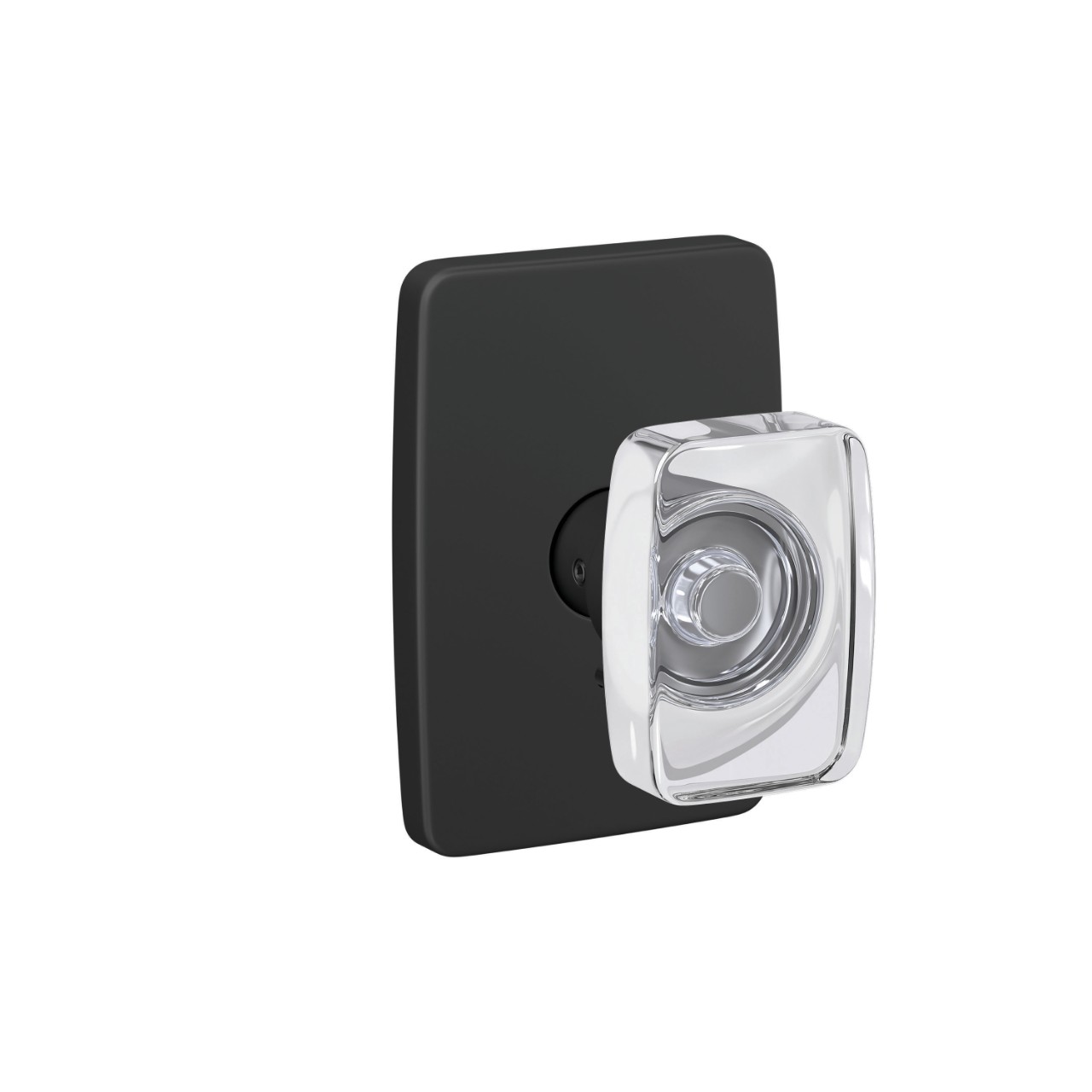 Custom Caine Hall-Closet and Bed-Bath Lock Glass Knob with Greene Trim