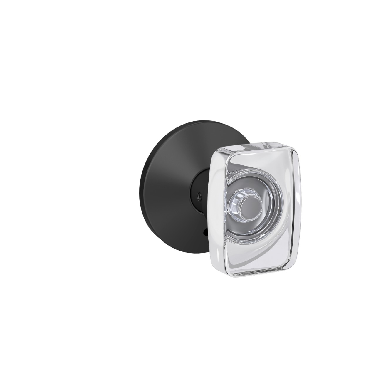 Custom Caine Hall-Closet and Bed-Bath Lock Glass Knob with Kinsler Trim