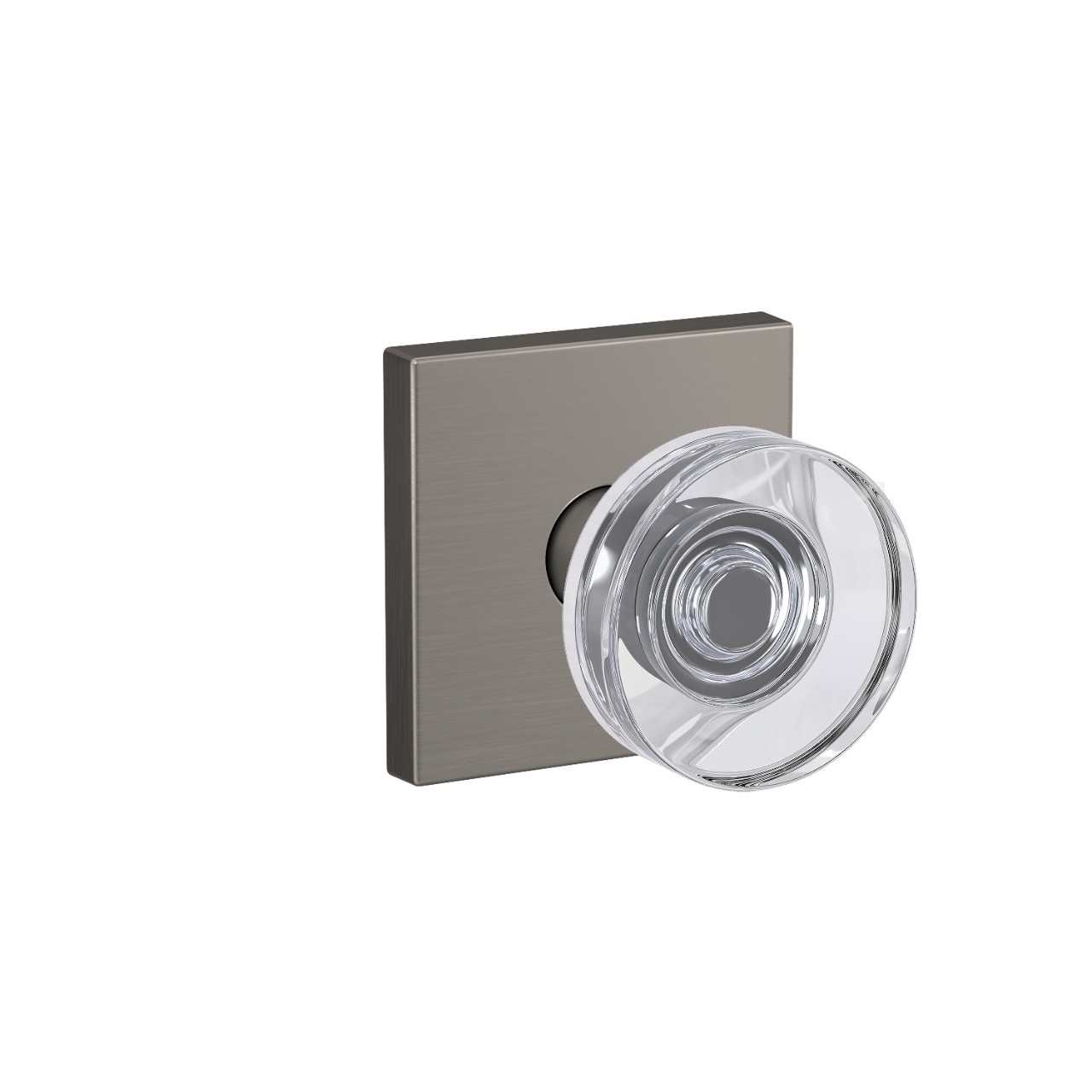 Custom Dawes Glass Knob with Collins Trim Hall-Closet and Bed-Bath Lock