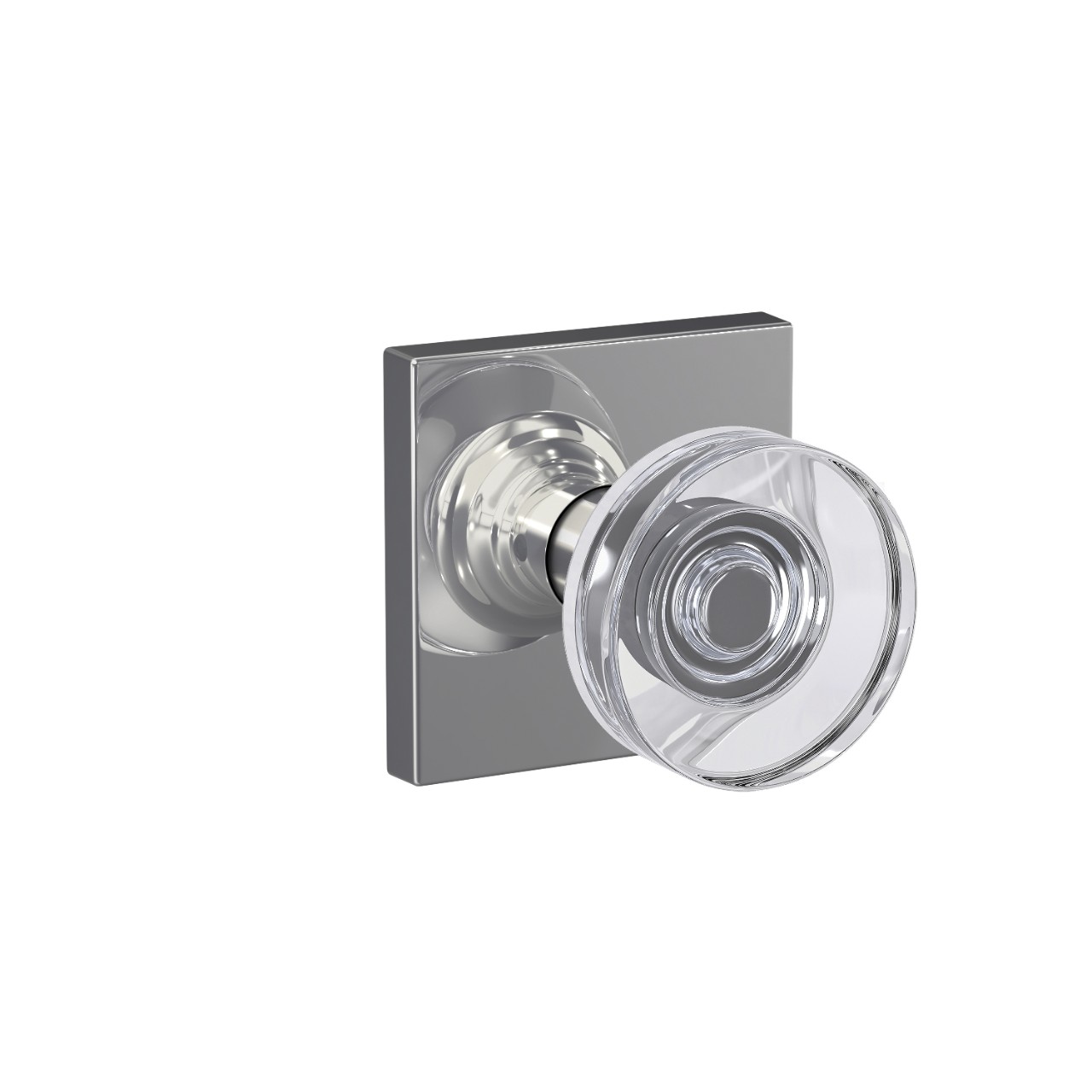 Custom Dawes Glass Knob with Collins Trim Hall-Closet and Bed-Bath Lock