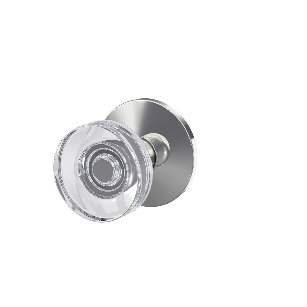 Custom Dawes Glass Knob with Kinsler Trim Hall-Closet and Bed-Bath Lock