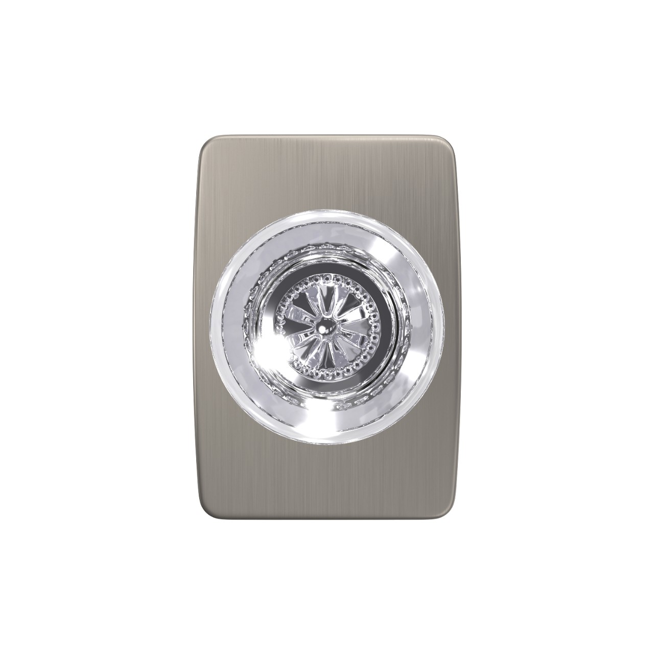 Custom Hobson Non-Turning Glass Knob with Greene Trim