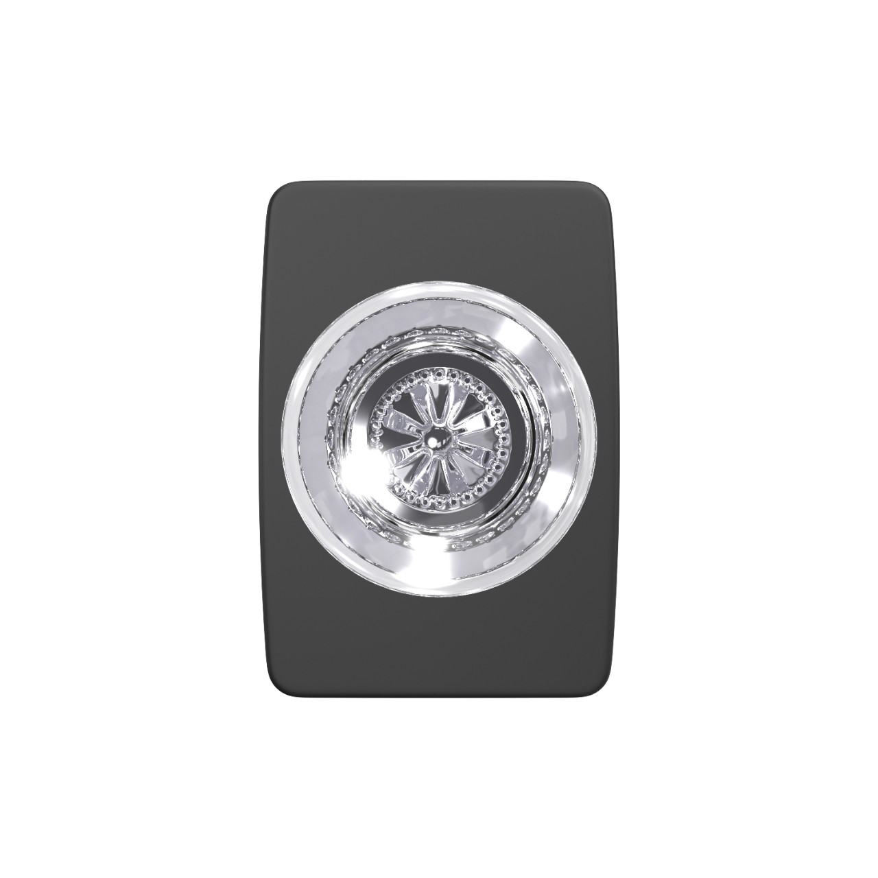 Custom Hobson Non-Turning Glass Knob with Greene Trim
