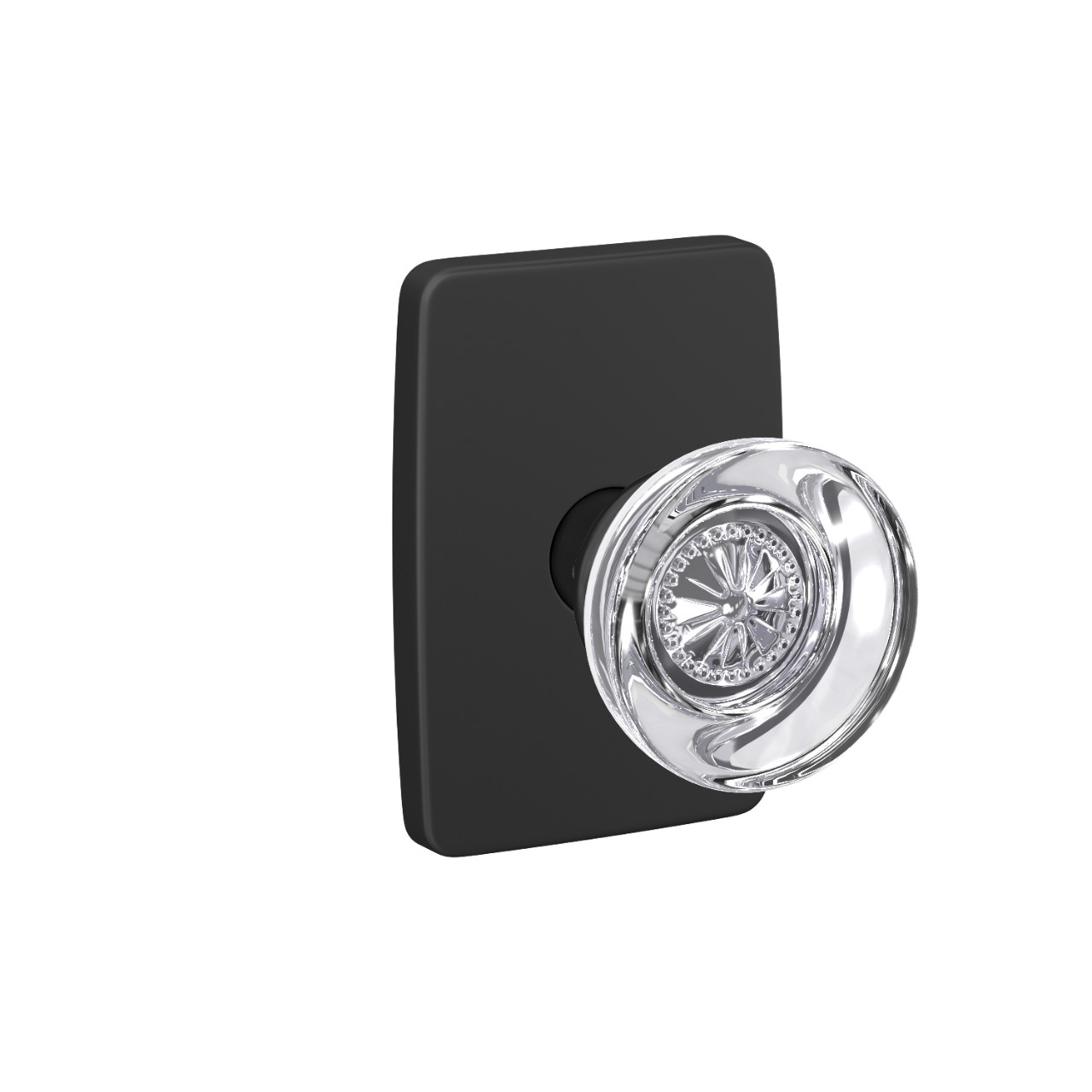 Custom Hobson Non-Turning Glass Knob with Greene Trim