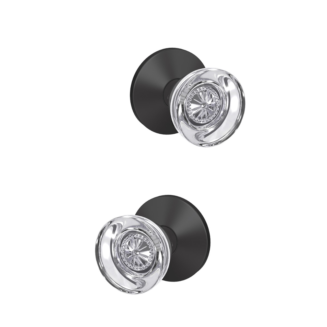 Custom Hobson Glass Non-Turning Knob