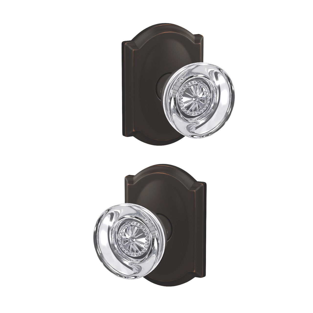 Custom Hobson Glass Non-Turning Knob