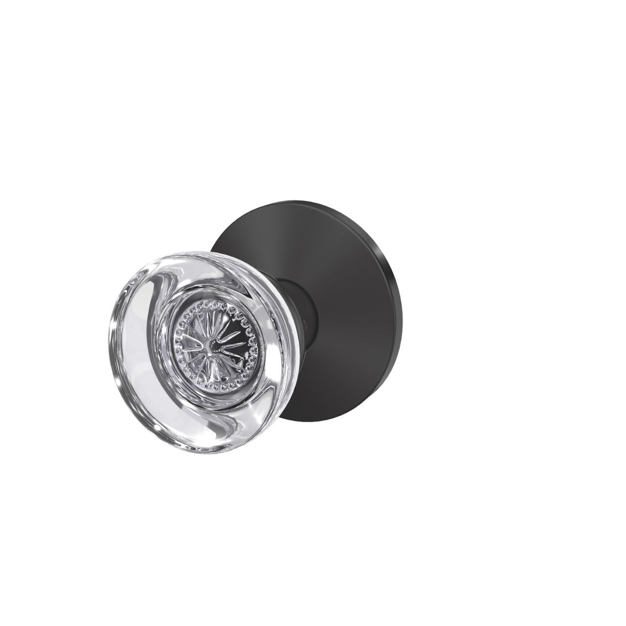 Custom Hobson Glass Knob Combined Interior Hall-Closet and Bed-Bath Lock