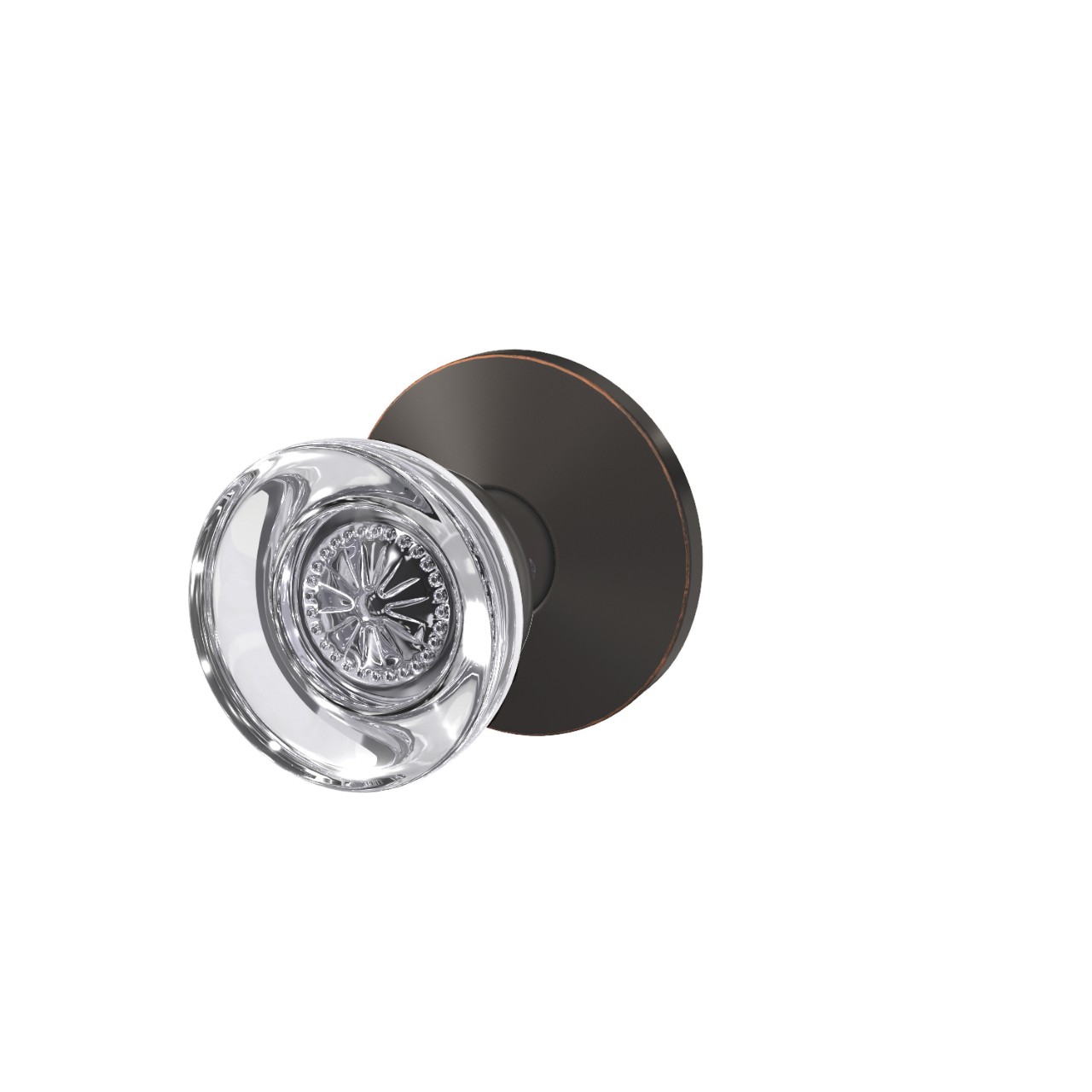 Custom Hobson Glass Knob Combined Interior Hall-Closet and Bed-Bath Lock