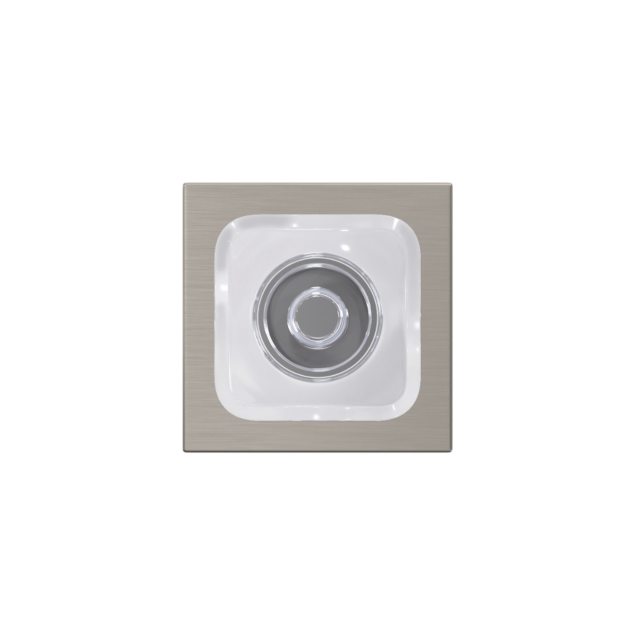 Custom Kyle Non-Turning Glass Knob with Collins Trim