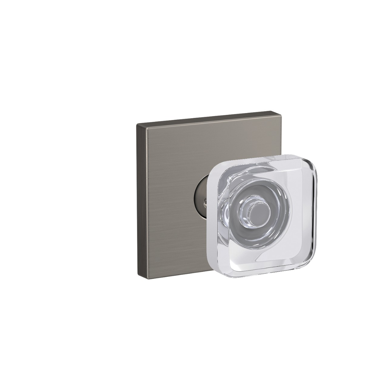 Custom Kyle Non-Turning Glass Knob with Collins Trim