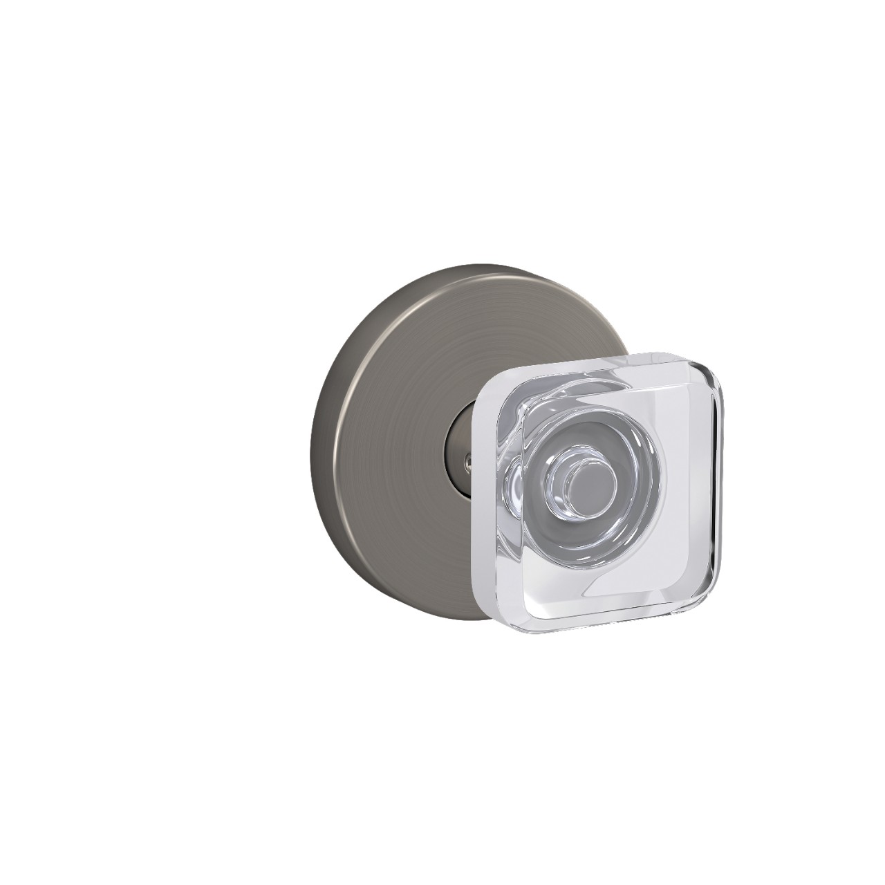 Custom Kyle Non-Turning Glass Knob with Howe Trim