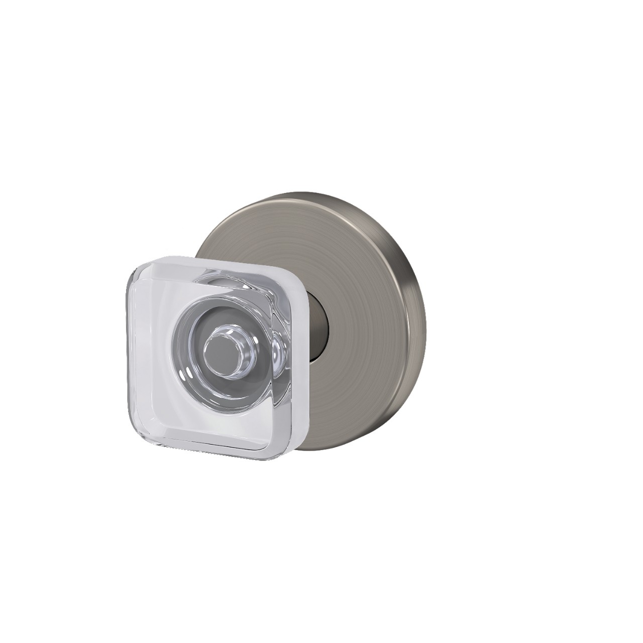 Custom Kyle Non-Turning Glass Knob with Howe Trim