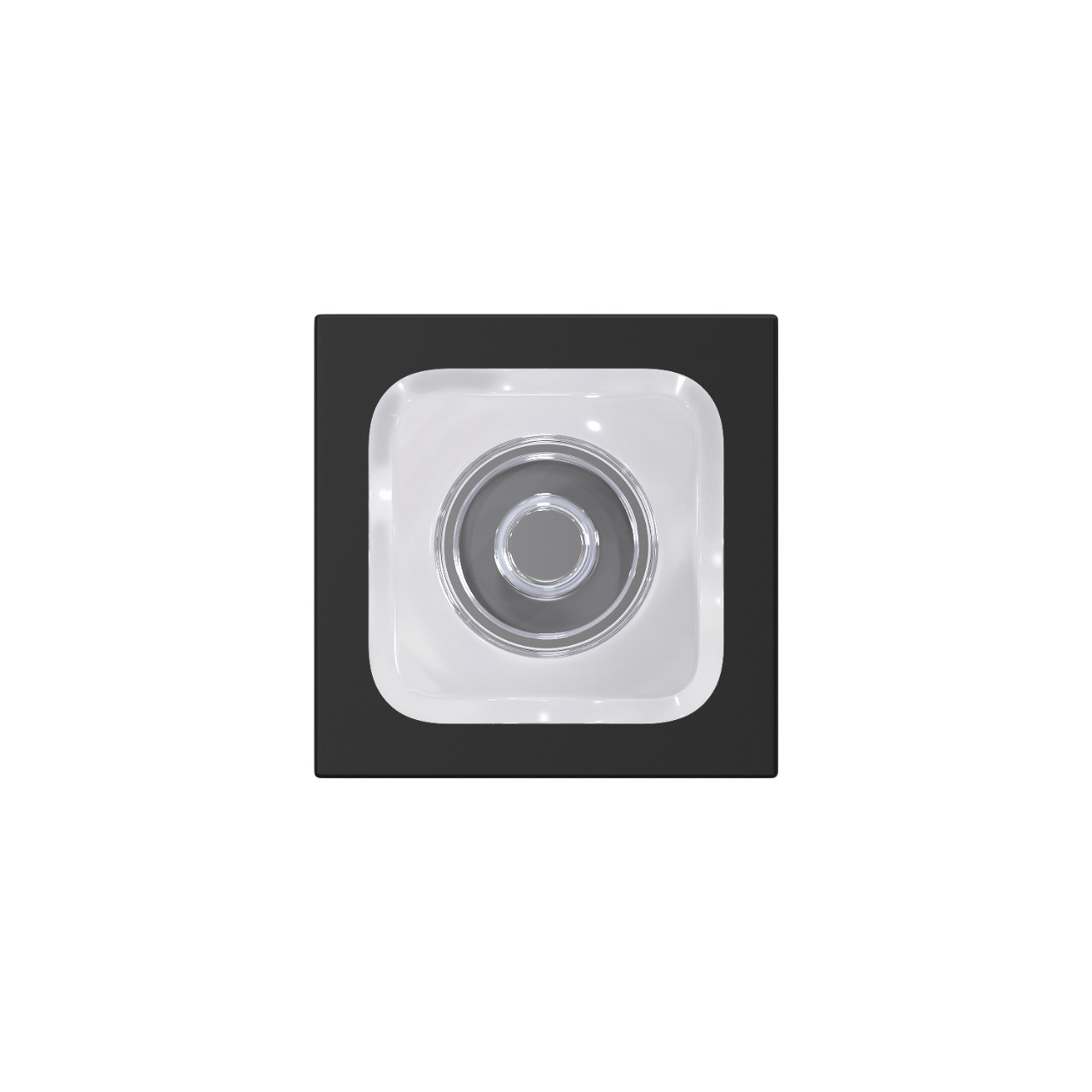 Custom Kyle Non-Turning Glass Knob with Collins Trim