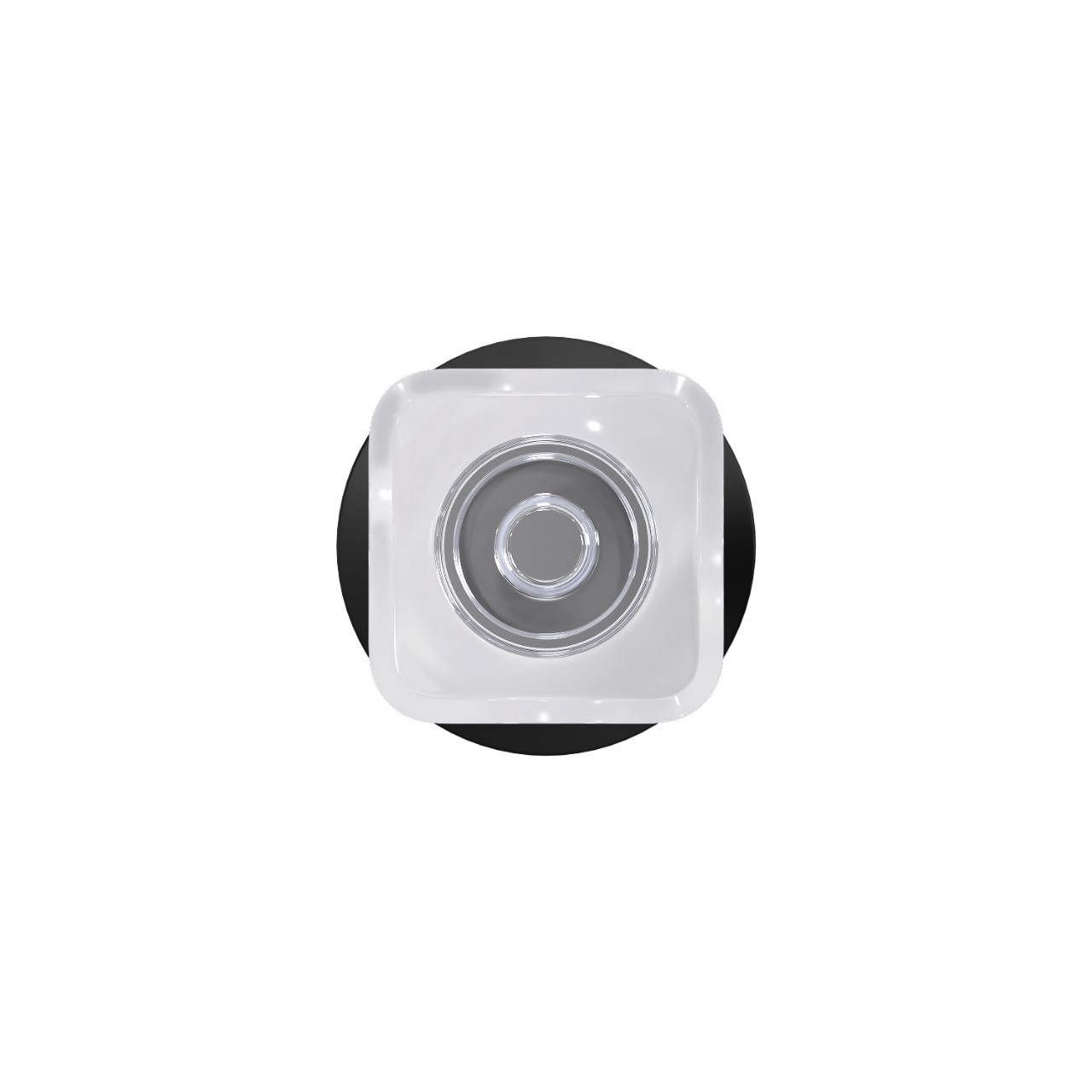 Custom Kyle Non-Turning Glass Knob with Kinsler Trim
