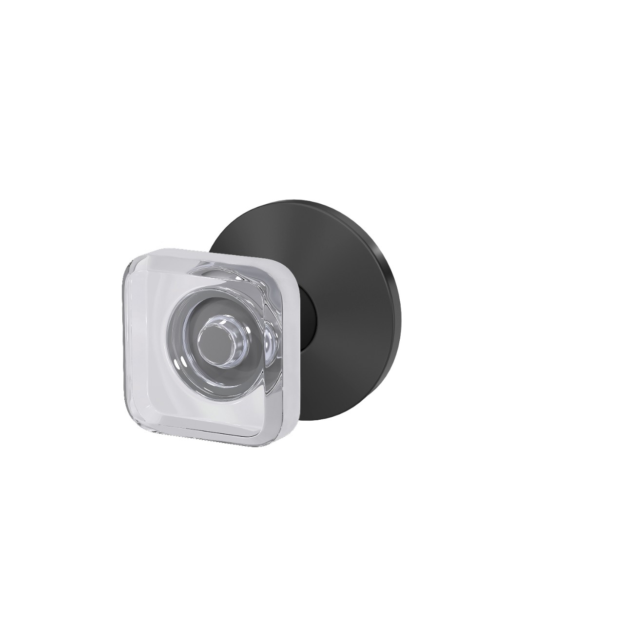Custom Kyle Non-Turning Glass Knob with Kinsler Trim