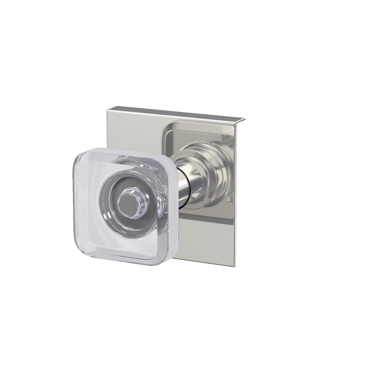 Custom Kyle Non-Turning Glass Knob with Collins Trim