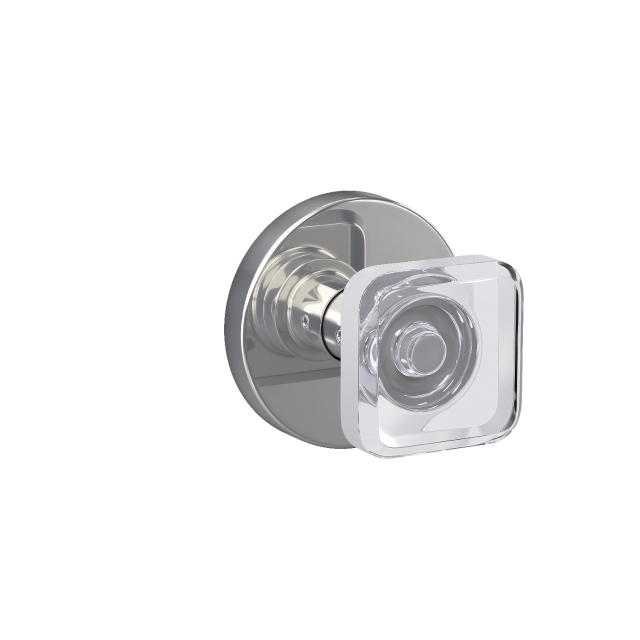 Custom Kyle Non-Turning Glass Knob with Howe Trim