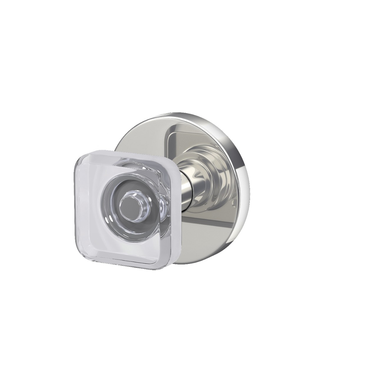 Custom Kyle Non-Turning Glass Knob with Howe Trim