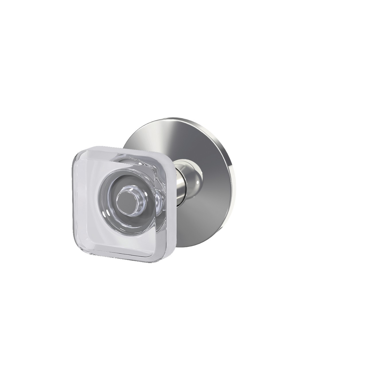 Custom Kyle Non-Turning Glass Knob with Kinsler Trim