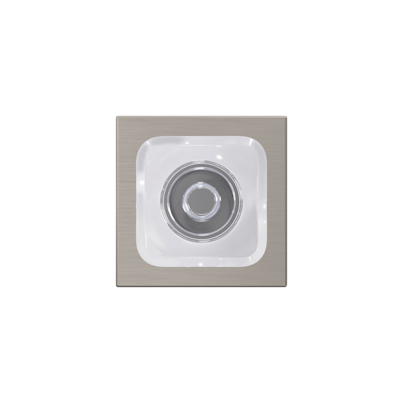 Custom Kyle Hall-Closet and Bed-Bath Lock Glass Knob with Collins Trim