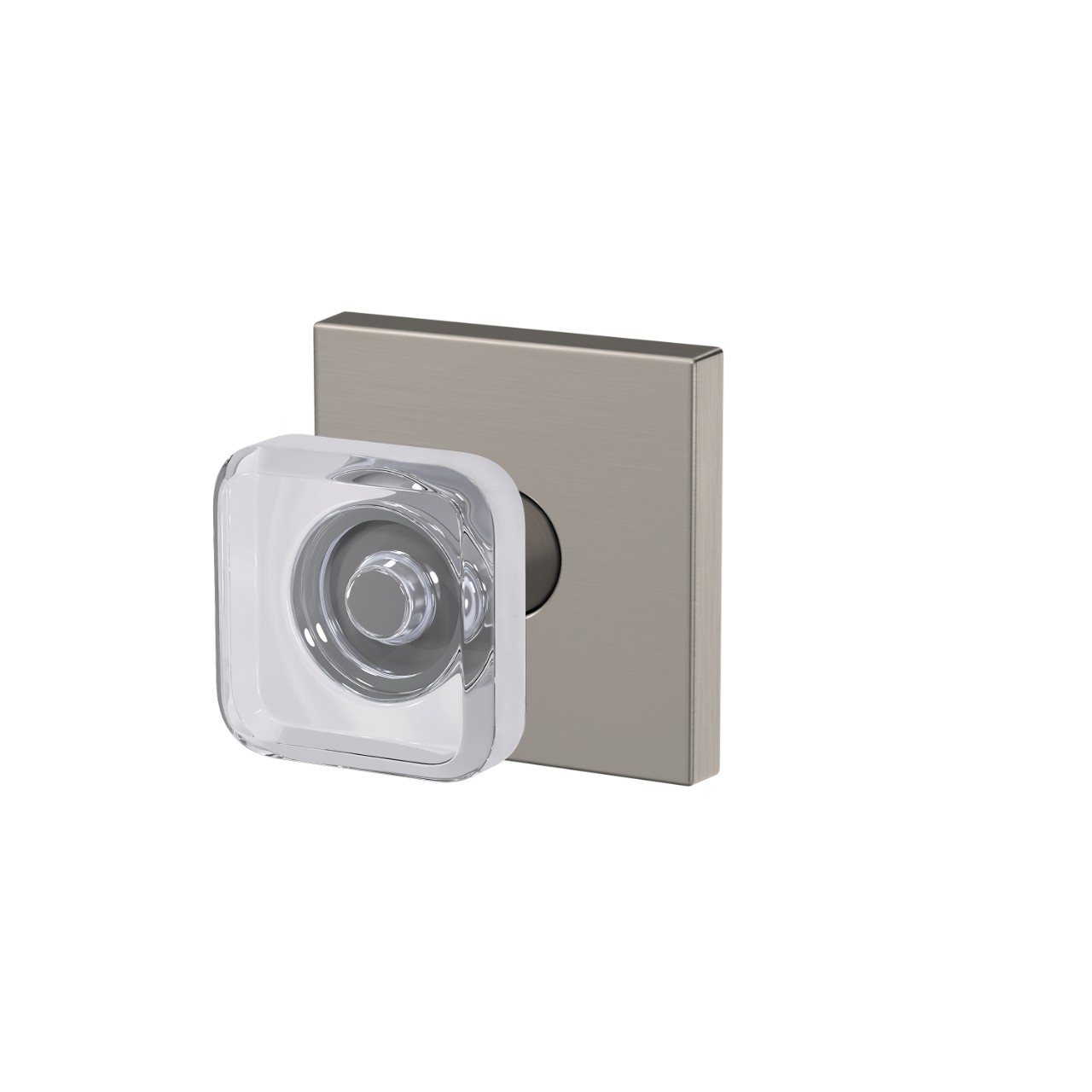 Custom Kyle Hall-Closet and Bed-Bath Lock Glass Knob with Collins Trim
