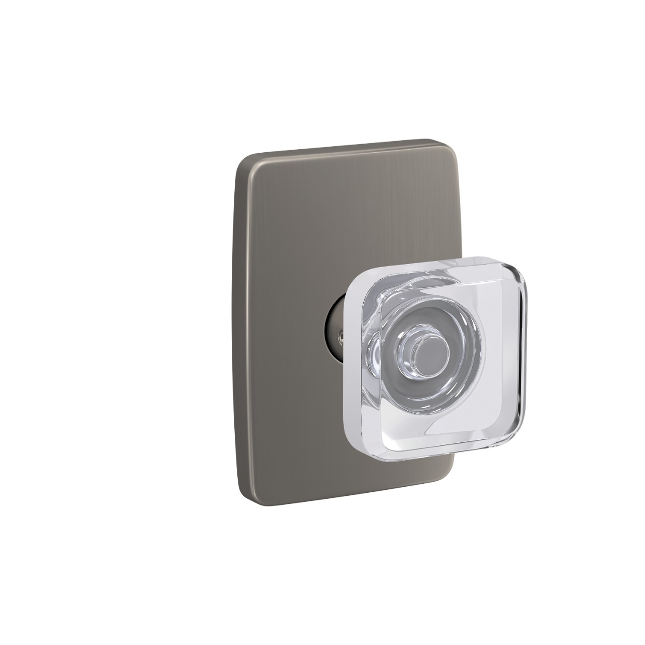 Custom Kyle Hall-Closet and Bed-Bath Lock Glass Knob with Greene Trim