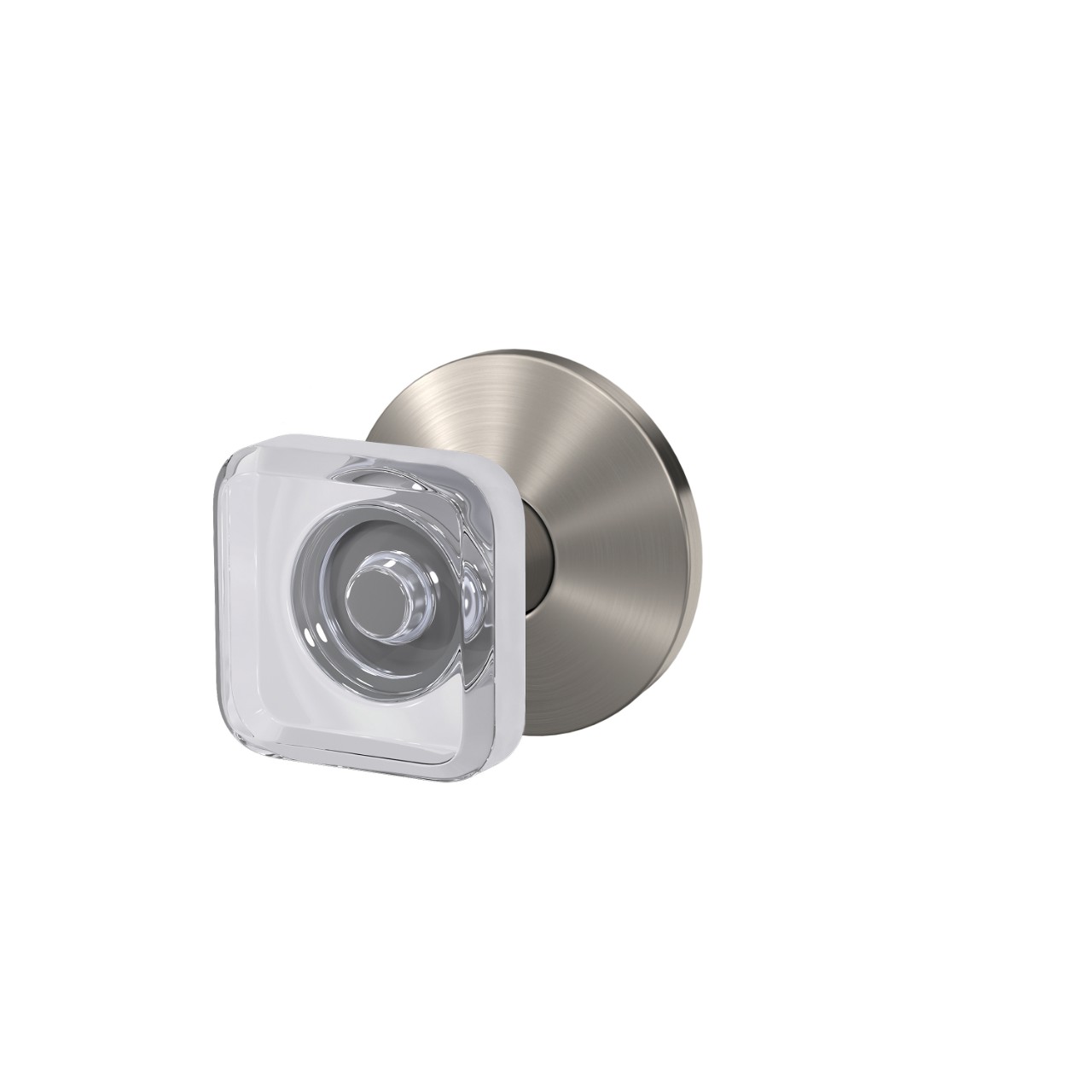 Custom Kyle Hall-Closet and Bed-Bath Lock Glass Knob with Kinsler Trim