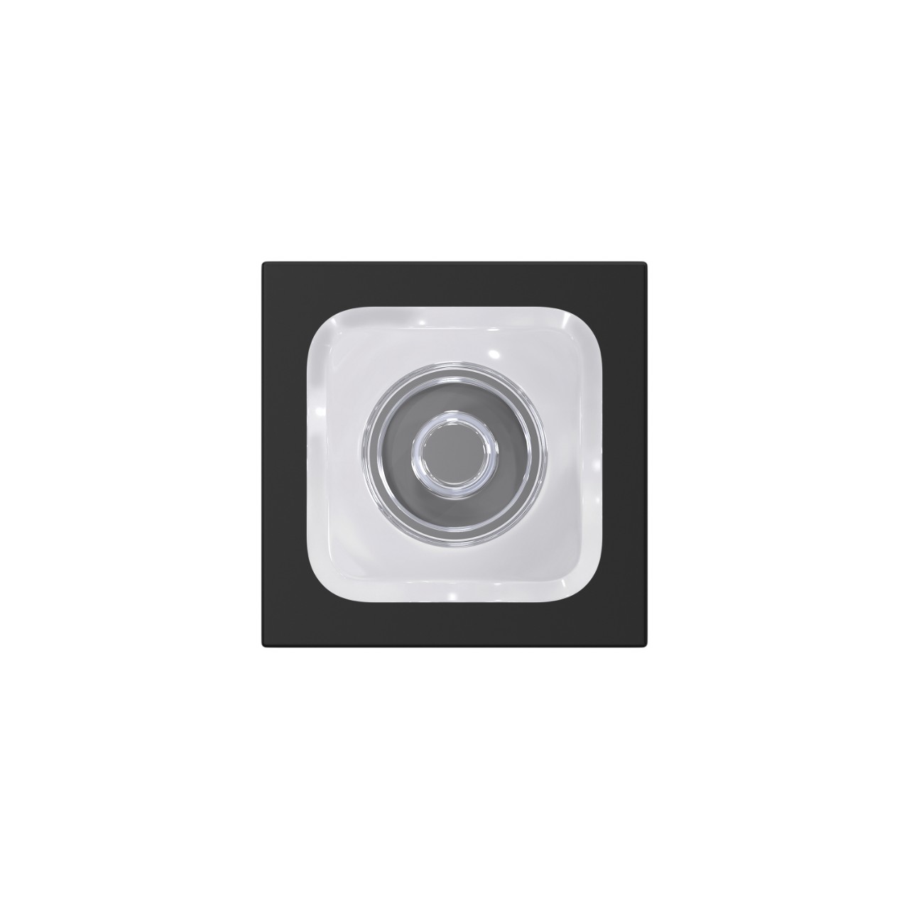 Custom Kyle Hall-Closet and Bed-Bath Lock Glass Knob with Collins Trim