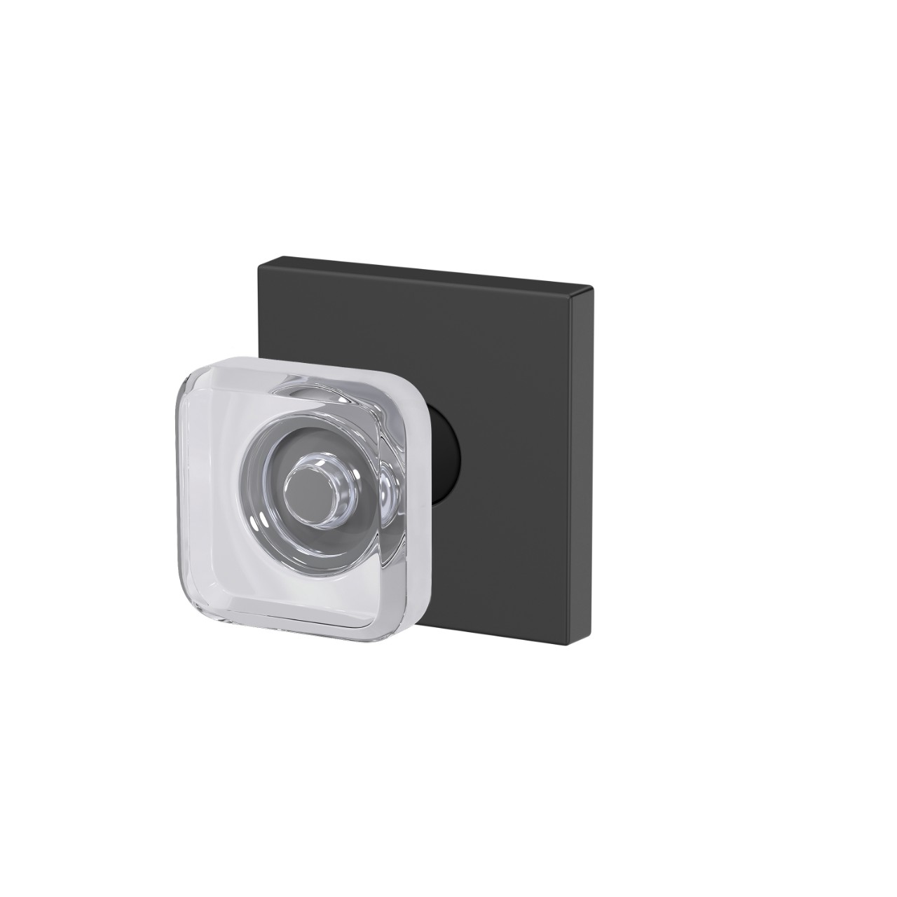 Custom Kyle Hall-Closet and Bed-Bath Lock Glass Knob with Collins Trim