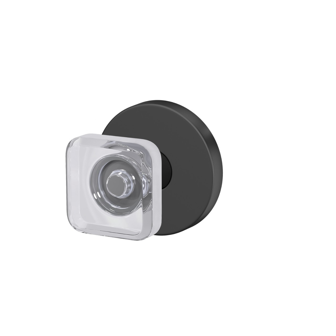 Custom Kyle Hall-Closet and Bed-Bath Lock Glass Knob with Howe Trim