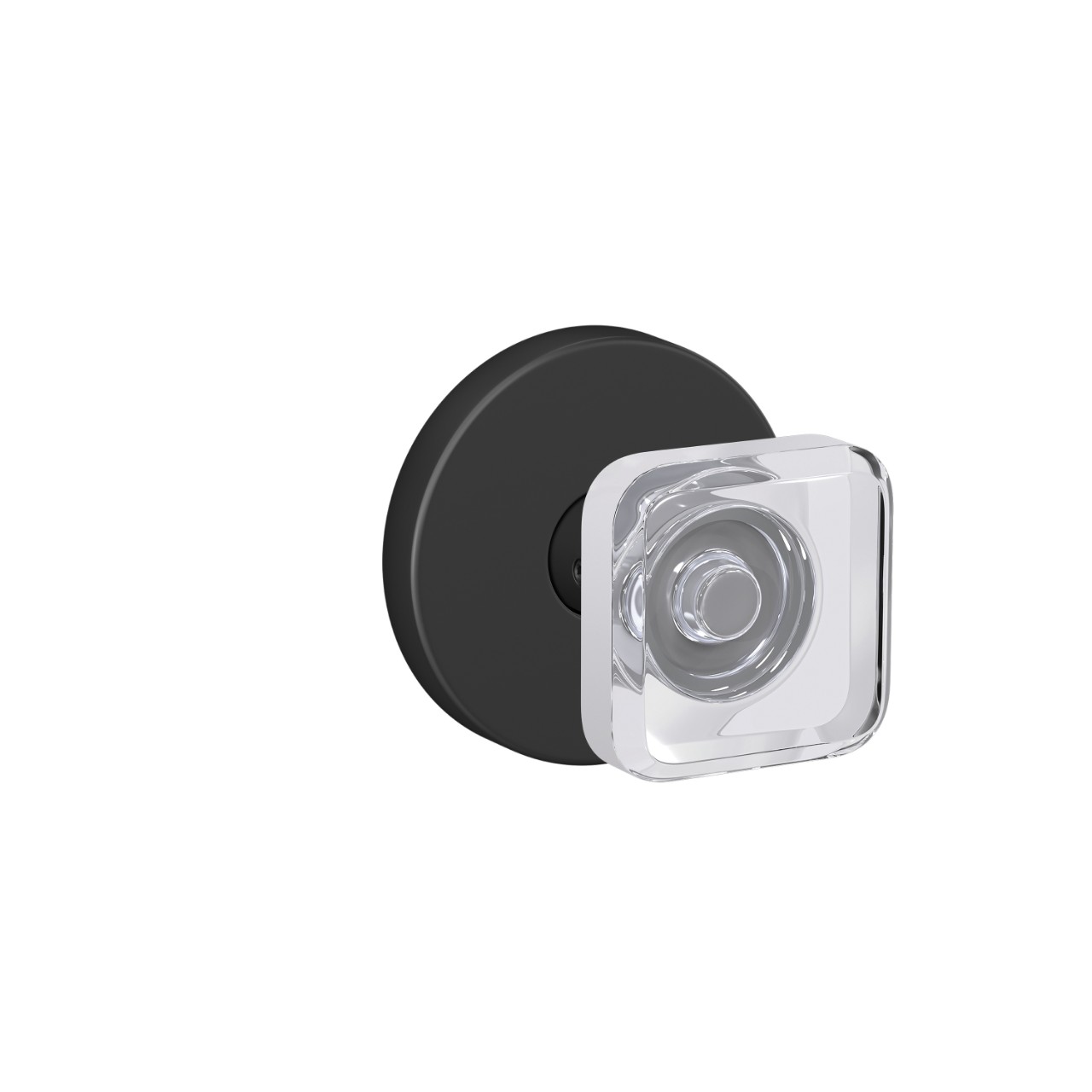 Custom Kyle Hall-Closet and Bed-Bath Lock Glass Knob with Howe Trim