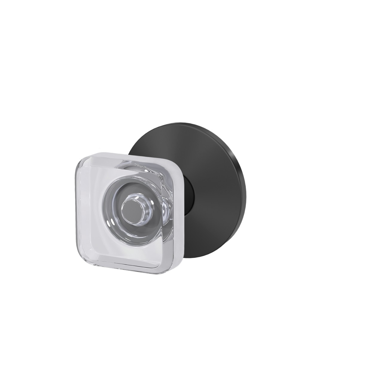 Custom Kyle Hall-Closet and Bed-Bath Lock Glass Knob with Kinsler Trim